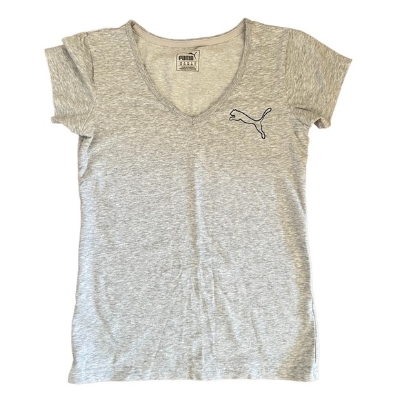 Puma Tops - 𝅺PUMA Women Light Grey Short Sleeve T-Shirt- Size XS